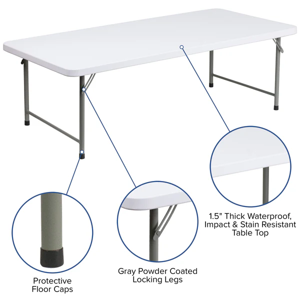 Long Foldable Kid's Table (30'' x 60") - Image 4
