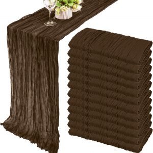 Brown Cheesecloth Table Runner (35" x 120")