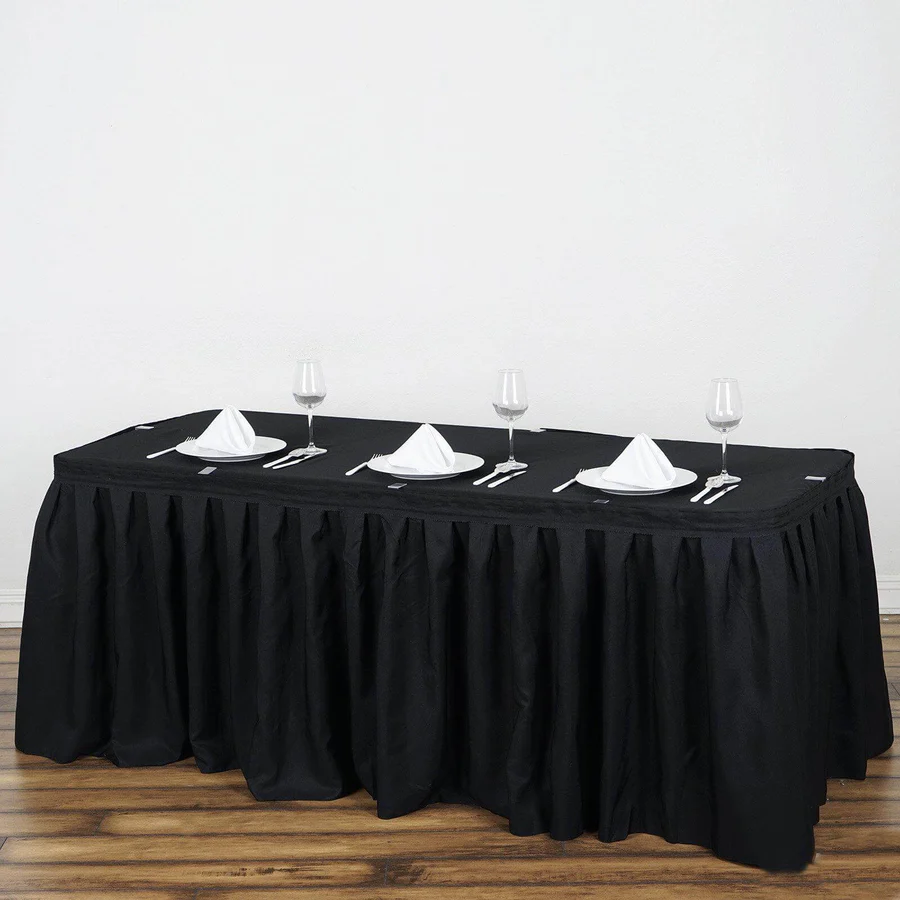 Table Skirts - Pleated Polyester (17 FT) - Image 2