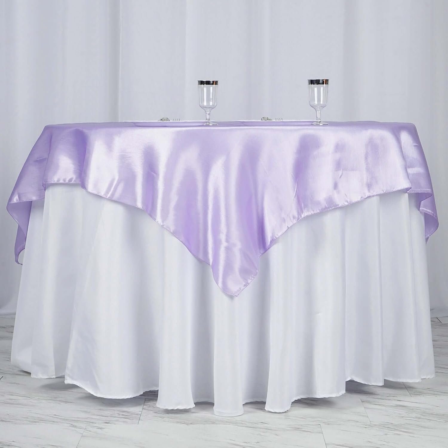 Lavender Satin Overlay 72"x72"